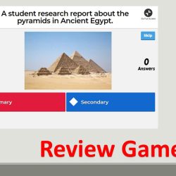 Primary and secondary sources game