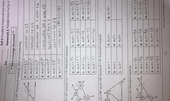 Parallel and perpendicular lines test