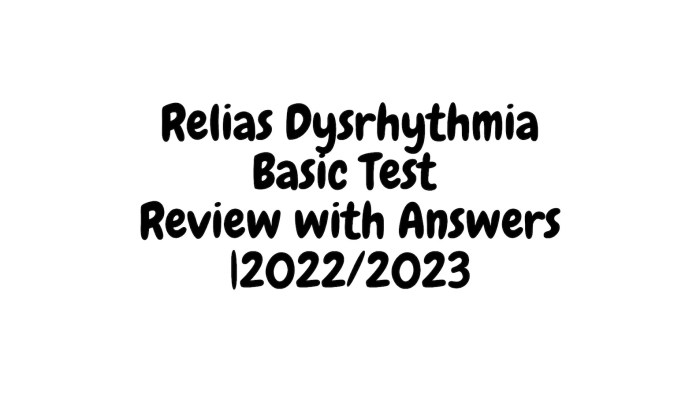 Relias dysrhythmia basic a test answers