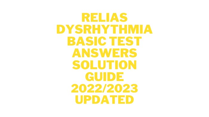 Relias dysrhythmia basic a test answers