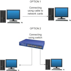 A network administrator is connecting two modern switches