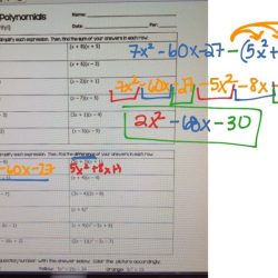 Answer key multiplying polynomials coloring worksheet